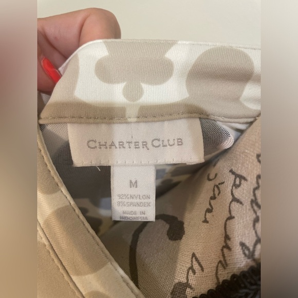 🍂 Charter Club navy 3/4 sleeve SZ medium EUC 🥰 - Picture 6 of 6